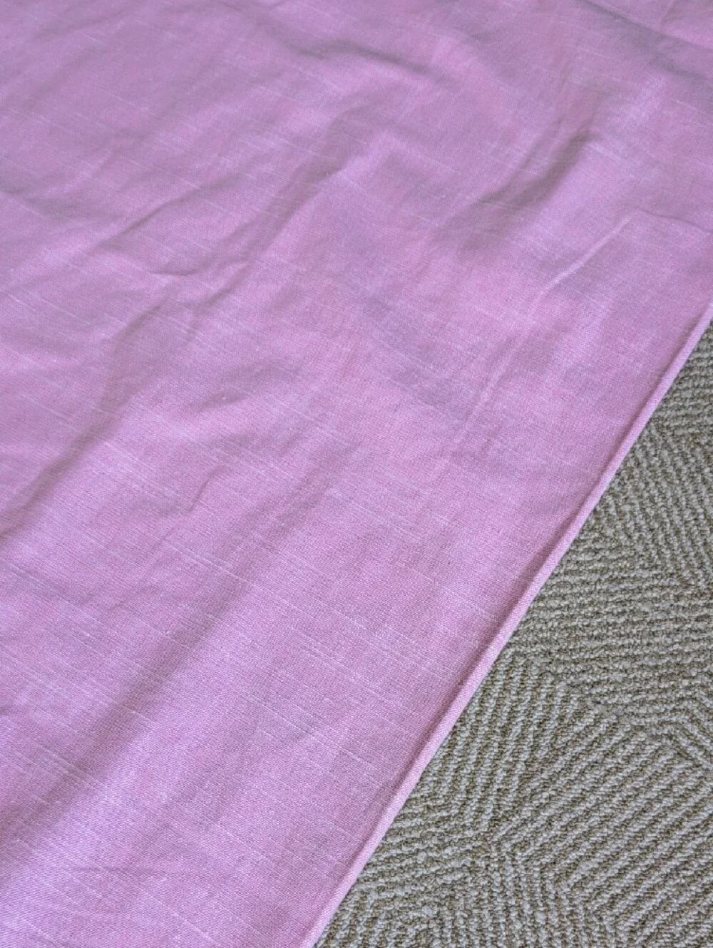 Pottery Barn Kids Evelyn Pink Linen Blend Blackout Curtains Panel Pair 44